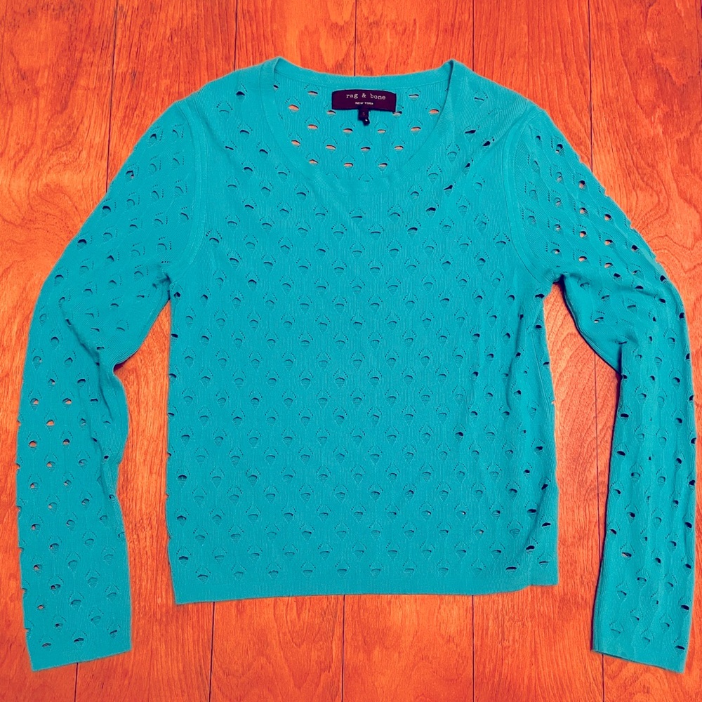 Rag and Bone teal sweater